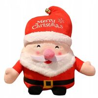 MIKOŁAJ ŚWIĄTECZNY PLUSZOWY MERRY CHRISTMAS OZDOBA PREZENT NA ŚWIĘTA 30 CM