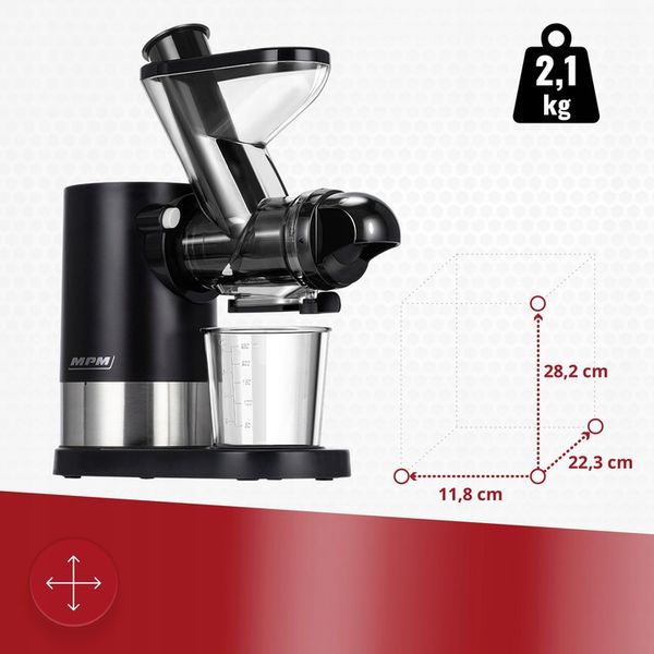 Wyciskarka wolnoobrotowa do cytrusów owoców soków Slow Juicer MPM zdjęcie 13