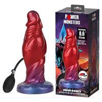 Power Monsters Shadow Behemoth – 22 Cm Rippled Monster Silicone Dildo