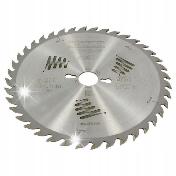Piła do pilarek stacjonarnych 250mm DeWalt zdjęcie 1