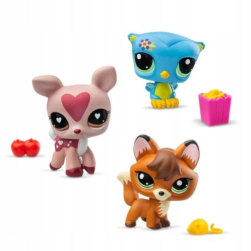 Littlest Pet Shop zestaw figurek tuba zwierzątka Sowa Lis Jeleń seria 3 na Arena.pl