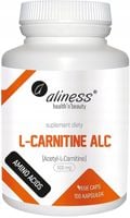 Aliness Acetylo-L-Karnityna ALCAR 500 mg 100 kapsułek Odchudzanie Spalanie