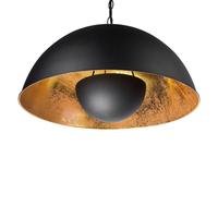 Lampa wisząca metalowa czarna THAMES II