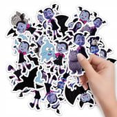 NAKLEJKI ETYKIETY NA ZESZYT NALEPKA Z POSTACIAMI VAMPIRINA WZORY 10SZT