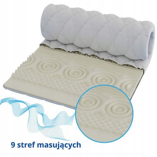 Materac nawierzchniowy 9 stref nakładka na materac 140x200 masujący na Arena.pl