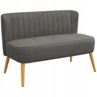 Kanapa Homcom 56,5 x 117 cm welwet szary