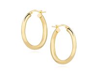 Eleganckie pozłacane srebrne kolczyki gładkie koła kółka polerowane połysk srebro 925 G0127E_G