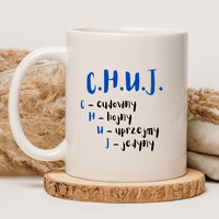 CHAMSKI KUBEK BEZ CENZURY | ŚMIESZNY PREZENT | DO PRACY BIURA DOMU | 330 ml