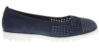 Gabor Baleriny damskie - ażurowe przewiewne - rozmiar 37 - granatowa skóra