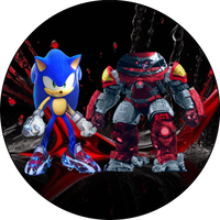 Opłatek na tort Sonic Szybki Błyskawica Postać Bajkowa Urodziny