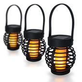 Lampiony solarne wiszące LED 3 sztuki ogrodowe na balkon