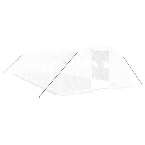 Szklarnia ze stalową ramą, biała, 40 m², 10x4x2 m na Arena.pl