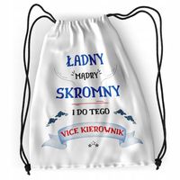 Plecak Dla Vice Kierownika Sportowy Szkolny Worek Z Nadrukiem Ze Zdjęciem