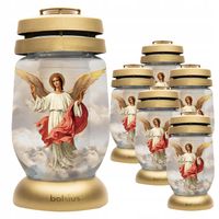 ZŁOTY ZNICZ BOLSIUS Z ANIOŁEM TRADYCYJNY NA GRÓB 6szt + WKŁAD GRATIS