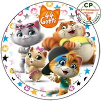 Opłatek na tort Koty