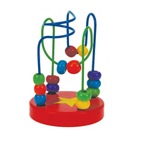 SPIRALA DREWNIANA KORALIKI PRZEPLATANKA MULA ZABAWKA EDUKACYJNA montesori