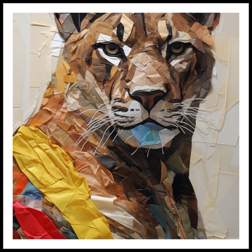 Plakat 70x70cm Papierowy Tygrys na Arena.pl