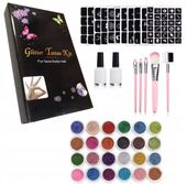 ZESTAW DO ROBIENIA TATUAŻY SZABLONY TATUAŻE BROKATOWE TYMCZASOWY DLA DZIECI