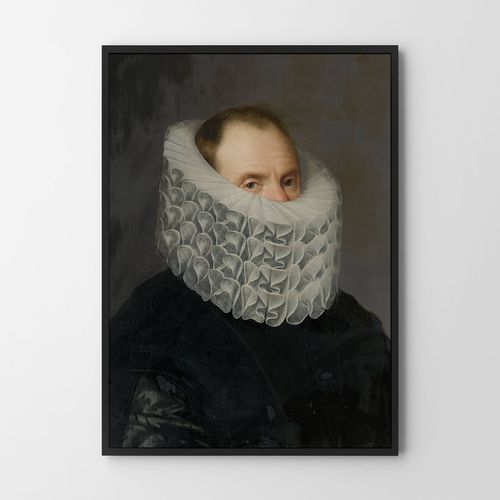 Plakat portret biała koronka 40x50 cm na Arena.pl