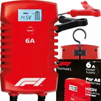 MOCNY PROSTOWNIK DO AKUMULATORÓW SAMOCHODOWY AUTOMATYCZNY ŻEL LCD 6A 6V 12V