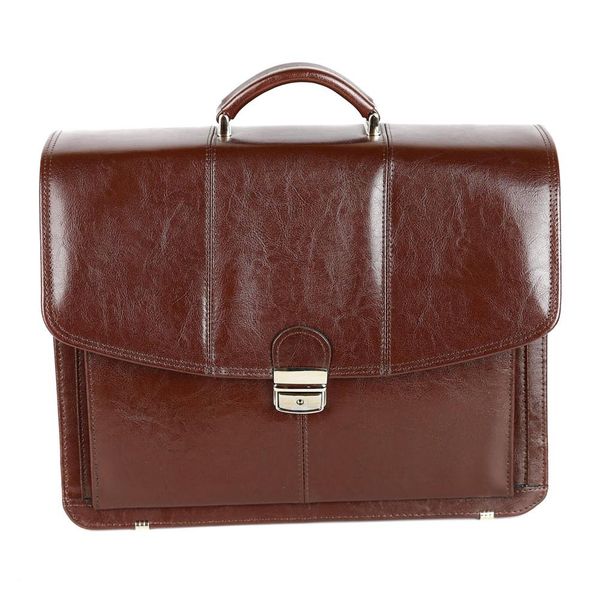 526 Teczka męska 3-komorowa-jasny brąz KEMER zdjęcie 2