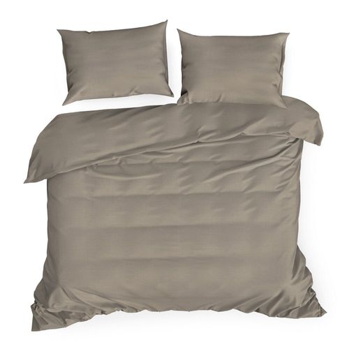 Pościel satynowa NOVA3 180x200 Eurofirany jasnobrązowa na Arena.pl