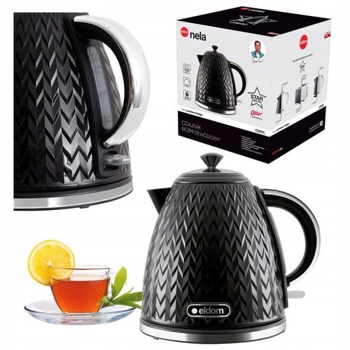 CZAJNIK ELEKTRYCZNY BEZPRZEWODOWY CZARNY 2000W 1,7L ELDOM na Arena.pl