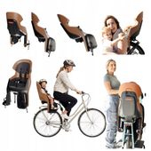 Fotelik Rowerowy BEZPIECZNY WYTRZYMAŁY Maxi EVOLVE Cinnamon Bagażnik Bobike