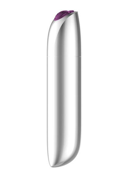 Stymulator-Rechargeable Powerful Bullet Vibrator USB 20 Functions - Silver zdjęcie 2