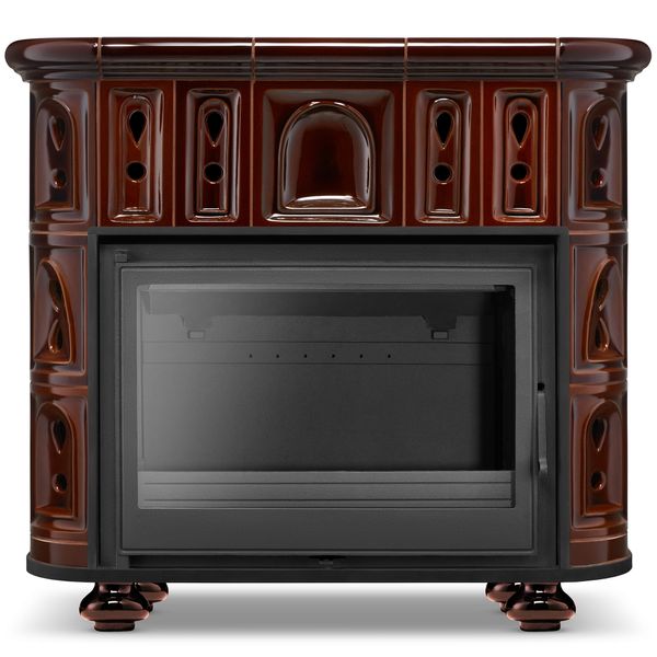 Piec kominek kaflowy z żeliwnym wkładem BERGEN by HIGHER zdjęcie 2