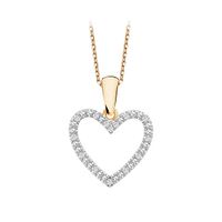 złoty wisiorek serce z brylantami 333