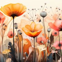 Plakat 30x30cm Taneczne Maki