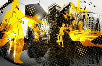 FOTOTAPETA PIŁKARSKA DLA CHŁOPCA FOOTBALL POSTACIE