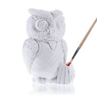 Kolorowanka 3D Sowa Figurka gipsowa + farbki, pędzelek