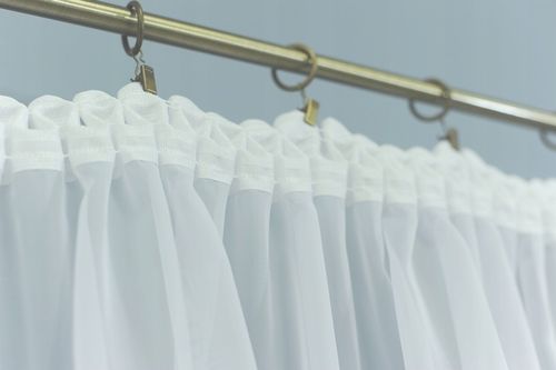 FIRANA GOTOWA BIAŁA WOAL Z LAMÓWKA NA TAŚMIE DO SALONU SYPIALNI 400x250 cm na Arena.pl