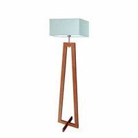 Lampa podłogowa JAWA abażur miętowy stelaż mahoniowy