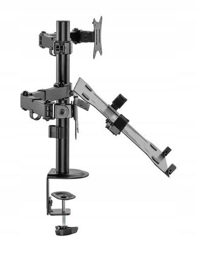 UCHWYT DO MONITORA I LAPTOPA UNIWERSALNY BIURKOWY REGULOWANY OBROTOWY na Arena.pl