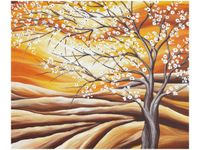 60X50CM KWITNĄCE DRZEWO OBRAZ ŚCIAN DREWNIANE