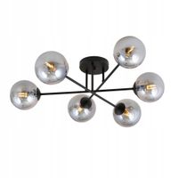 PLAFON LAMPA SUFITOWA EMIBIG ROMA 1245/6 DYMIONY / CZARNY