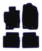 Dywaniki welurowe CARLUX-BLUE Mazda 6 II GH 2007-2012 czarne/niebieskie