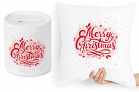 Na Święta Zestaw Poduszka + Skarbonka Prezent Z Nadrukiem Ze Zdjęciem