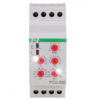 PRZEKAŹNIK CZASOWY 4-FUNKCYJNY 0,1S-576H 2X8A 230VAC DWUCZASOWY F&F PCU-520