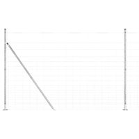 Ogrodzenie pastwiskowe Srebrny 25 x 1.6 m Stal galwanizowana