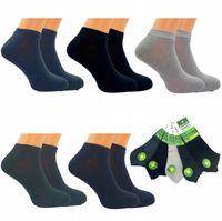 5x STOPKI BAMBUSOWE MĘSKIE SKARPETY PREMIUM KRÓTKIE KOLOROWE JAKOŚĆ TRWAŁE