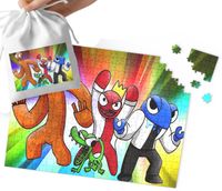 PUZZLE - RAINBOW FRIENDS WZORY Z BAJEK I GIER PREZENT 96EL + WORECZEK