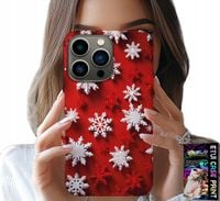 ETUI DO IPHONE 16 PRO MAX - PŁATKI ŚNIEGU, ŚNIEG, GWIAZDKI, ŚWIĘTA