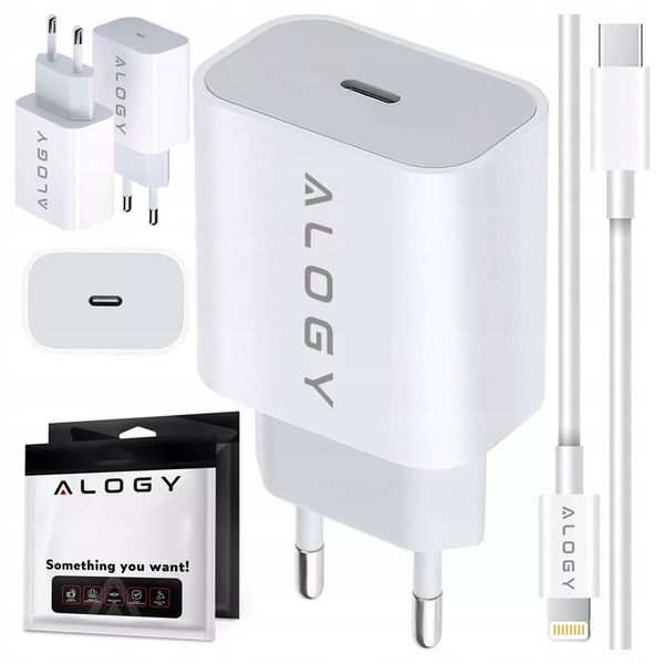 ŁADOWARKA SZYBKA USB C 20W +KABEL LIGHTNING DO IPHONE 12 13 14 PRO MAX PLUS zdjęcie 2