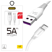 dudao przewód kabel usb / usb typ c 5a 2m biały (l2t 2m white)