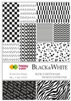 BLOK Z MOTYWAMI BLACK&WHITE 80G/M2,A4,15 ARK 4659