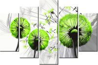 100CM 150CM OBRAZ 5 ELEM DMUCHAWCE KOLORZE LIMONKI ŚCIENNY